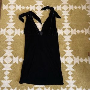Line & Dot Velvet dress
